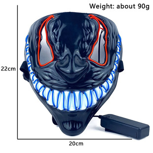 Neon mask glowing Halloween venom Halloween face liquid face to face character Halloween mask play party