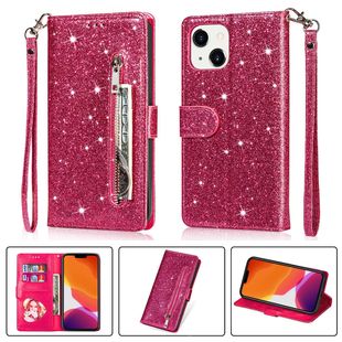 iphone14ProMax glitter zipper phone case for S21P phone leather case card phone protective case XS