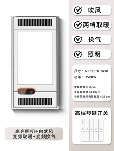 Ban Double Wind Double Wind Lighting Вентилятор пять в одном встроенный потолочный светильник для ванной комнаты
