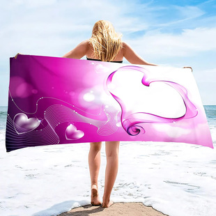 Love Beach Towel Sports Towel Microfiber Quick-drying Swimming Blanket Yoga Fitness Bath Towel Travel Towel