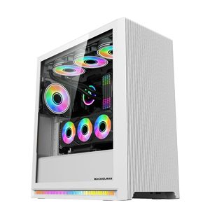 Play Jia Storm 360 Белый компьютерный корпус E-ATX материнская плата ритм световая панель Основной корпус Боковая раздвижная дверь сторона прозрачная
