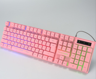 Светящаяся клавиатура мышь костюм USB клавиатура мышь игровая мышь клавиатура костюм красочные с подсветкой черное слово Прозрачный светящийся