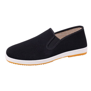 Xin blue whale old Beijing cloth shoes casual shoes men's cloth shoes rubber soft bottom cotton lining black cloth shoes wholesale