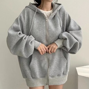 South Korea chic autumn and winter niche lazy hooded letter design loose casual long-sleeved sweater wholesale ins