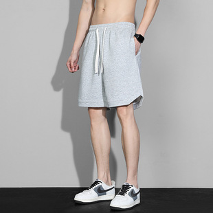 2025 Shorts Summer Trendy Loose Men's Straight Casual Pants Sports Pants Fashion Summer Shorts Ins Hong Kong Style