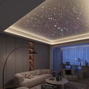 Gypsum Board Internet Red Star Empty Ceiling Gypsophila Star Video Room ktv Bar Home Theater Ceiling Optical Fiber Lamp