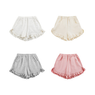 Wuri Boo Girl's Lace Shorts Children's Korean Style Loose Pants 2025 Summer New All-match Baby Trendy Pants