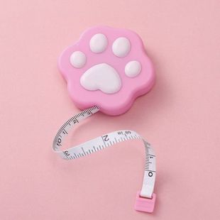 Трансграничный конфетный цвет 2 м кошачий лап линейка автоматическая телескопическая мини-рулетка домашняя мягкая линейка талии портативная рулетка