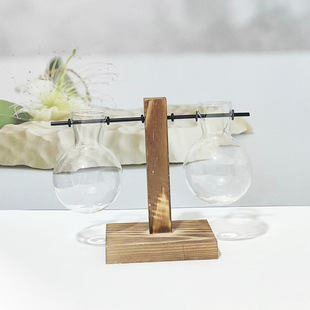 Flask holder vase creative shape glass vase office desktop green radish hydroponic Vase decoration ornaments