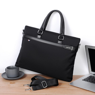Cross-border foreign trade 2024 new men's handbag large capacity laptop bag business nylon briefcase