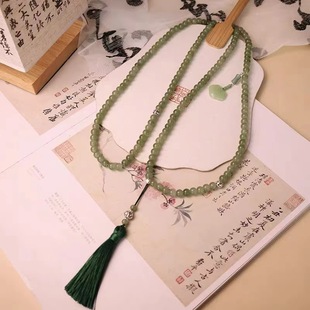 Ethnic-style Crossbody Chain New Chinese-style Bead Chain Daily All-match Decoration Accessories National-style Necklace Bracelet Rosary Tassel