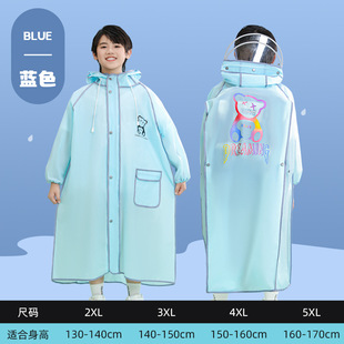 Children's Raincoat Boys' and Girls' Graffiti Rainstorm-proof Integrated Full-body Waterproof Poncho New Style for Large Children with Schoolbag