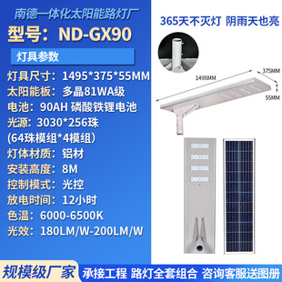Cross-border integrated solar street light outdoor courtyard park human body induction light road engineering lighting street light