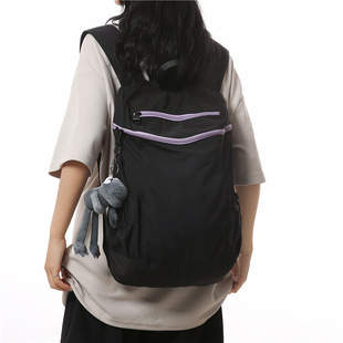 Casual Outdoor Lightweight Travel Bag Large Capacity Contrast Color Korean Style Backpack All-match Japanese Style Student Schoolbag Trendy Backpack