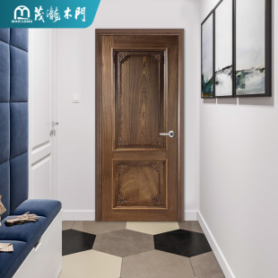 Factory Direct Sales Solid Wood Composite Door Customized Opening Door Supports Drawing Proofing Indoor Door Formaldehyde-Free Living Room Door