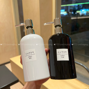 500ml Большой вместимость Отель B & B Шампунь Гель для душа Бутылка для домашнего мытья Пластиковая бутылка для эмульсии ПЭТ-бутылка