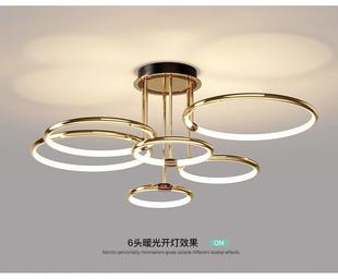 Living Room Ceiling Light Light Luxury Nordic New Creative Circle Bedroom Light Modern Simple Atmospheric Restaurant Showroom Light