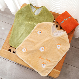 Wholesale candy color children's wash towel baby saliva towel brush your teeth wipe your face gargle baby wash towel gown