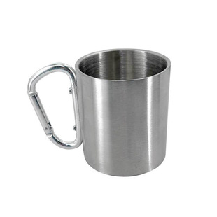 Coffee Cup Net Red Picnic Outdoor Water Cup Portable Stainless Steel Double-Layer Climber Cup Camping Tea Cup Mug