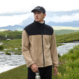 Polar fleece fleece fleece fleece clothing women's 2024 new warm outdoor assault clothing liner thickened coral fleece collar coat men's