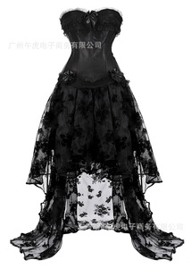 Court corset dance performance skirt women's split suit tights