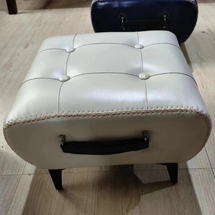 Household Door Low Stool Oil Wax Leather Portable Stool Living Room Sofa Foot Bench Coffee Table Small Stool Entrance Shoe Changing Stool
