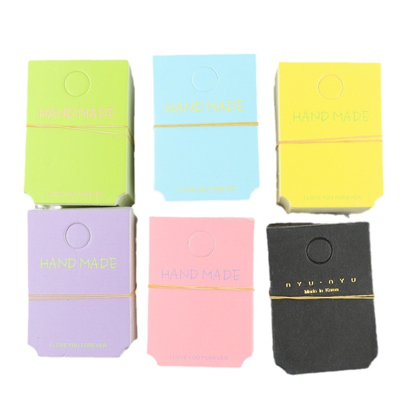 in stock color hairpin diy card hair accessories cardboard Korean version of white hairpin tag wholesale about 100 white cardboard