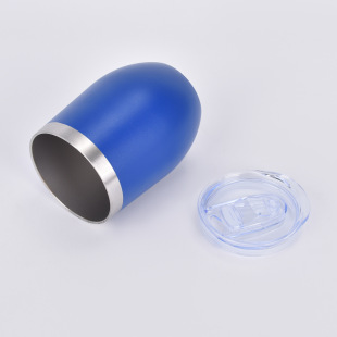 Factory direct supply 12oz mini eggshell cup 304 stainless steel double vacuum thermos cup U-shaped red wine cup logo