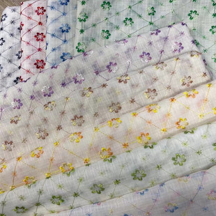 2023 Spring Chiffon Embroidered Cloth Ethnic Style Dai Cloth Water Soluble Gouhua Sequin Embroidered Lace Fabric
