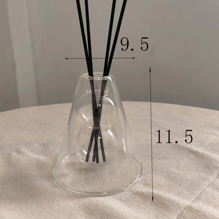 Glass Transparent Double-layer Vase Desktop Decoration Creative Glass Vase Model Room Living Room Dining Table Decoration