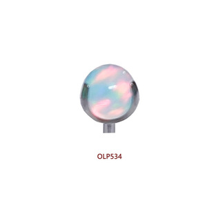Titanium alloy F136 aurora australia ball jelly australia ball opal lip nail tongue nail eyebrow nail earring internal thread