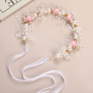 European and American Children's Headwear Exaggerated Design Wide Hair Band All-match High-end Wedding Ball Jewelry Hair Accessories Rhinestone Head Band