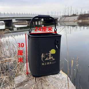 Bucket Foldable EVA Fishing Live Bucket Fishing Tackle Supplies Portable Ganging Portable Breathable Integrated Bucket