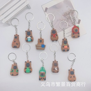 Трансграничная кабобала подвеска милая capybara брелок маленькая подвеска уродливая милая мягкая капибария фитинги