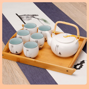 ✅Bamboo wood tray rectangular tea cup with handle handle hotel restaurant tray binaural pastry bread wood