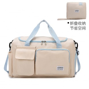 Foldable Travel Bag Women's Large Capacity Sports Fitness Bag Men's Short-distance Travel Boarding Bag Travel Luggage Storage Bag