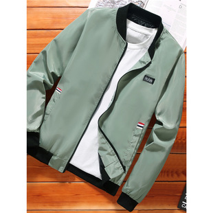 Men's Casual Jacket Jacket 2025 Spring and Autumn New Vertical Collar High-end Fashionable Baseball Suit Short Windbreaker Men's Wear