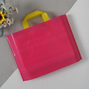 Customized clothing handbag Net popular portable packaging bag gift baking handbag pe plastic shopping bag