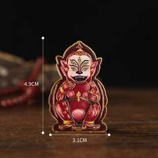 Thai Buddha Card Five Eyes Four Ears Monkey Buddha Figure Handmade Card Metal Material Card for Mobile Phone Shell Thai Rune