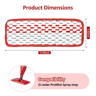 Fit O-cedar/Vileda Water Spray Mop Head Microfiber Rotary Replacement Mop Cloth