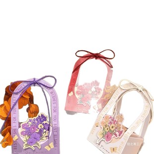 Share Original｜Flower Valley Bouquet Ribbon Decoration Can Be Carried for Engagement and Certificate Wedding Candy Box