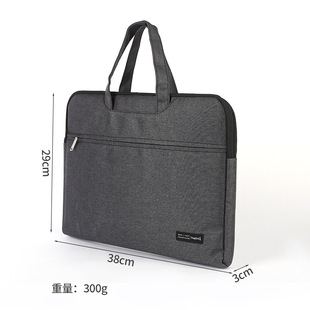 Wholesale Cross-border Briefcase Large Capacity Document Bag Portable Computer Bag Zipper Meeting Briefcase Foreign Trade