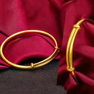 Vietnam sand gold ancient law inheritance push-pull bracelet women's solid fashion temperament Korean bracelet manufacturers supply wholesale