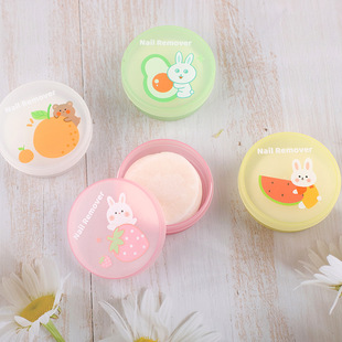 Nail Wash Cotton Oily Nail Polish Nail Relief Towel Gentle and No Harm to Hands Fruit Flavor No pungent 48 Pieces Nail Relief Cotton Box