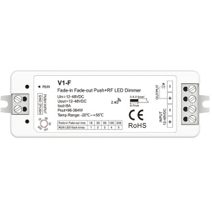 V1-H/P DC12-48VRF ⾃ сброса переключатель диммеры 86 коробка установка PWM частоты опциональная сертификация 5 лет