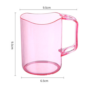 Simple 2-in -1 Gargle Cup Geometric Gargle Cup Bathroom Brush Cup with Toothbrush Holes Couple Transparent Gargle Cup