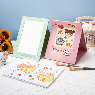 Folding makeup mirror desktop mirror manufacturers student dormitory small mirror female portable mirror dressing mirror wholesale
