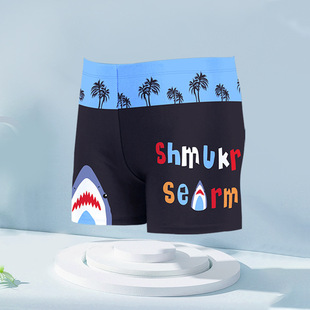Children's Swimming Trunks Cartoon Boxer Swimsuit Quick-drying Little Boy Baby Big Boy Swimming Pool Beach Swimsuit