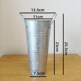 Galvanized Iron Bucket Leak-Proof Vase Retro Old Bucket Flower Arrangement Bucket Temu Tk Amazon Dropshipping