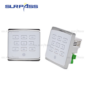 Hardcover hotel screen-free touch key embedded background music control host
